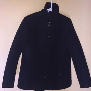 J jill black quilted jacket